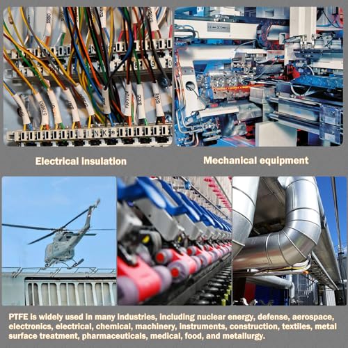 PTFE Plastic Sheet, Virgin PTFE Sheet Teflon Sheets - 100mmx200mm Thickness 1mm Non Stick Sheets for Gasket Seals Liners Bearings - size: 100mmx200mmx1mm
