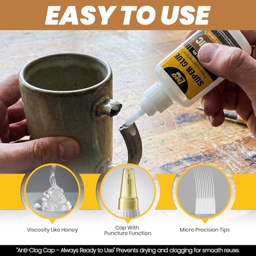 Ceramic Super Glue 2 Pack, Food Safe Ceramic Glue Repair Pottery Porcelain - size: 2oz-thick