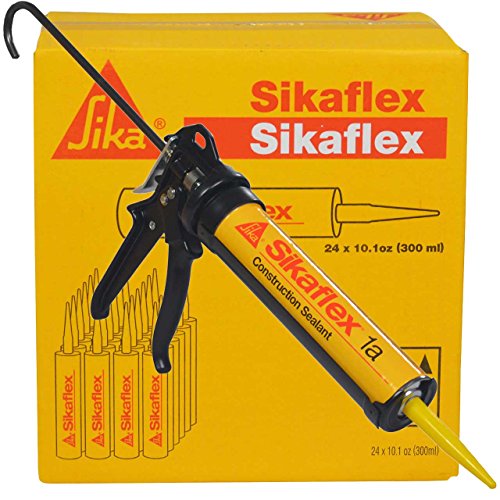 Sikaflex 1a Kit - One Component, Flexible, Non Sag, Polyurethane Concrete and Masonry Sealant for Vertical and Horizontal Surfaces, AWF PRO Caulk Gun, Sikaflex 1a 10 oz (Dark Bronze, Pack of 24) - color: Dark Bronze, size: Pack of 24