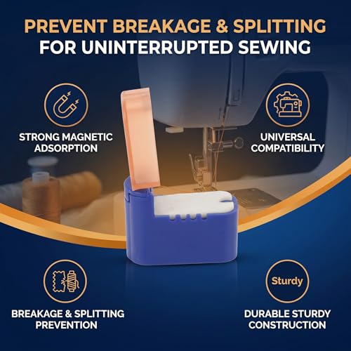 LiebeWH Magnetic Thread Lubricator for Sewing, Anti-Break & Split - color: Blue