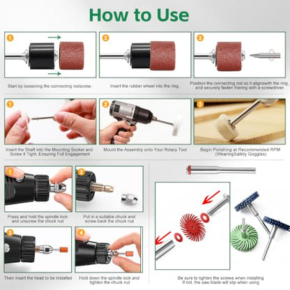 185PCS Dremel Polishing Kit-Buffing & Rotary Tool Accessories Metal - size: 10 Styles-185pcs