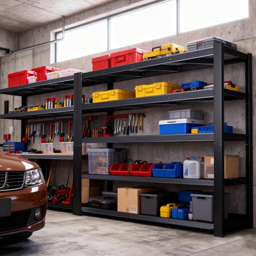 Storage Shelves Heavy Duty, Metal Shelving, 3050 LBS, 62" W - size: 24" D x 62" W x 72" H(Wire Mesh)