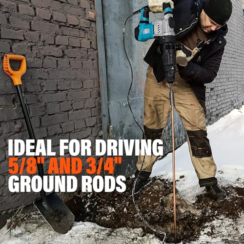 Berserker SDS-Max Rotary Hammer Drill with SDS Max Ground Rod Driver for 5/8 Inch & 3/4 Inch Ground Rods