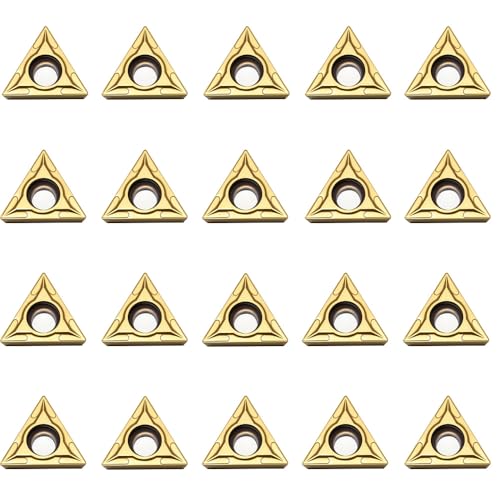 20pcs TCMT110204 / TCMT21.51 Carbide Turning Inserts,TISIN Coating, Replacement Inserts for CNC Lathe,TCMT Inserts, for Lathe Turning Holder Boring Bars - size: TCMT21.51
