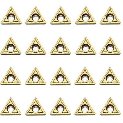 20pcs TCMT110204 / TCMT21.51 Carbide Turning Inserts,TISIN Coating, Replacement Inserts for CNC Lathe,TCMT Inserts, for Lathe Turning Holder Boring Bars - size: TCMT21.51