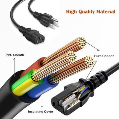 Power Cord for Fluke 1555 1550 1550B 1550C Insulation Resistance Testers