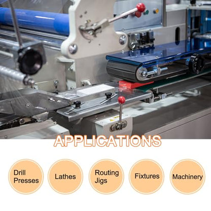 HARFINGTON 6pcs Star Clamping Knobs M5 x 45mm Metric Male Thread 32mm 4-Point Plastic Head Threaded Stud Knob Hand Tightening Thumb Screw Jig Handle, Black - size: M5 x 45mm x 32mm