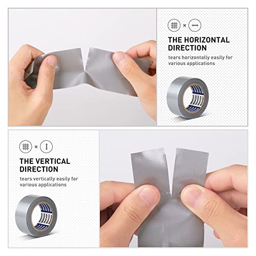 Duct Tape Heavy Duty Waterproof Silver Duct Tape for Home Repair, Bundles - color: Grey