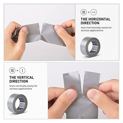 Duct Tape Heavy Duty Waterproof Silver Duct Tape for Home Repair, Bundles - color: Grey