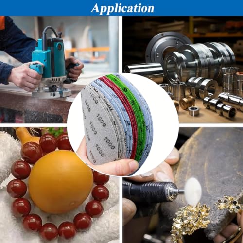 30PCS 6 Inch No‑Hole Wet Dry Sanding Discs, Hook and Loop 1000‑5000 Mixed Grit Silicon Carbide Sandpaper for DA/Orbital Sander, Fine Polishing for Automotive, Metal, Resin - size: 6Inch-30PCS