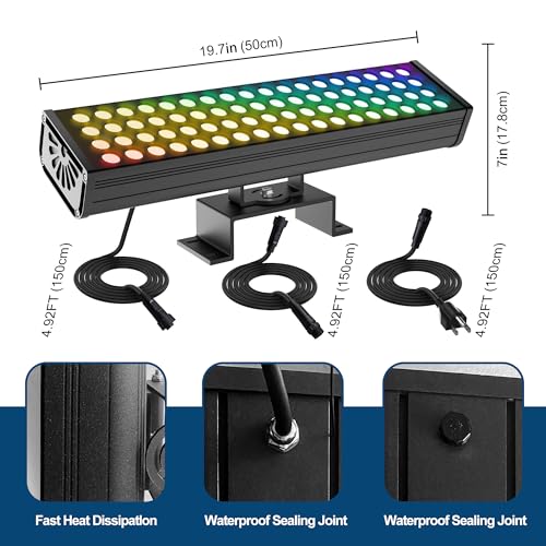 Smart Flood Light Outdoor, RGBCW 360W, IP66, WiFi APP & RF Remote - size: 360W RGB+Tunable White(2700-6500K)
