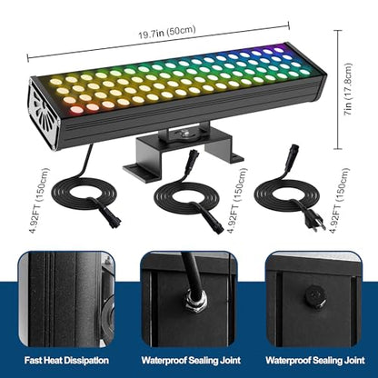Smart Flood Light Outdoor, RGBCW 360W, IP66, WiFi APP & RF Remote - size: 360W RGB+Tunable White(2700-6500K)
