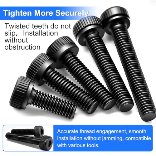 1016PCS M2.5 Screws Kit, M2.5x4/6/8/10/12/16/20/25mm Hex Socket Head Cap Screws Bolts Nuts Washers Kit, 12.9 Grade Alloy Steel Metric Screws for 3D Printer, Electronics, Furniture Repair - color: BK-M2.5 x 4-25mm