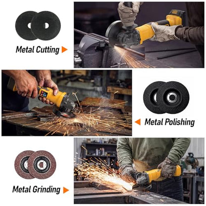Cordless Angle Grinder Fit for Dewalt 20V Max Battery (Yellow and Black)