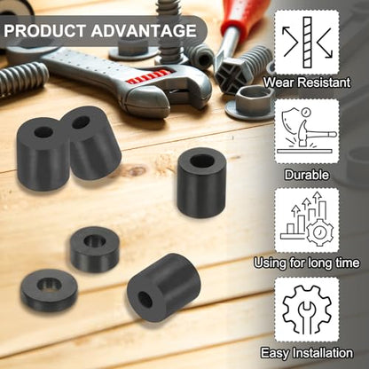 PATIKIL Multi Purpose Rubber Spacer, 30Pcs 6mm ID x 25mm OD x 6mm T Neoprene Round Anti-Vibration Isolation Pads Isolator Rubber Bushings Spacer Washer for HVAC Bolts Car Accessories - size: 6mm ID x 25mm OD x 6mm T