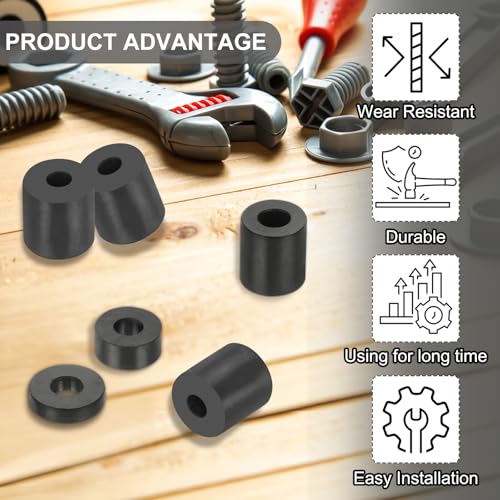 PATIKIL Multi Purpose Rubber Spacer, 30Pcs 6mm ID x 12mm OD x 7mm T Neoprene Round Anti-Vibration Isolation Pads Isolator Rubber Bushings Spacer Washer for HVAC Bolts Car Accessories - size: 6mm ID x 12mm OD x 7mm T