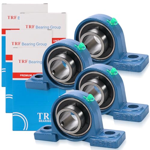 4 Pack UCP208-24 Pillow Block Bearing - Pack of 4 Mounted Pillow Block Bearings - 1 1/2" Mounted Pillow Block Chrome Steel Bearings Solid Cast Iron Base - Self Alignment - style: UCP208-24