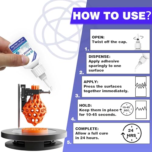 3D Printing Super Glue, Ultra-Thin Capillary Adhesive for PLA ABS PETG TPU - size: 3D Printing Super Glue