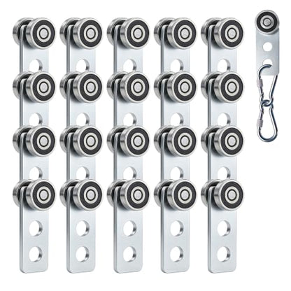2 Wheel Trolley Assembly Rollers.Two Bearing Trolley Assembly.The top of the Trolley has Room for Set Screws, Allowing the use of a 1-5/8" high Strut Channel - style: E-2Wheel Trolley 20pcs
