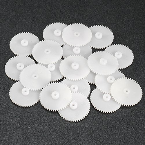 uxcell 20pcs Plastic Gears 48 Teeth Model 482A Reduction Gear Plastic Worm Gears for RC Car Robot Motor