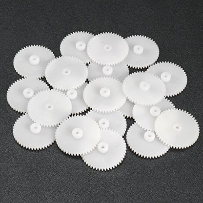 uxcell 20pcs Plastic Gears 48 Teeth Model 482A Reduction Gear Plastic Worm Gears for RC Car Robot Motor