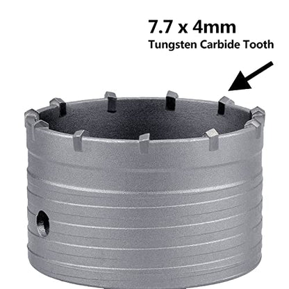 95mm (3-3/4") Concrete Hole Saw with 220mm SDS Plus Shank Rod - style: 95mm ( 3-3/4inch )
