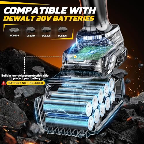 1/2-Inch Cordless Impact Wrench, 1000 Nm, Brushless (No Battery Included) - color: 1000n(no Battery Included)