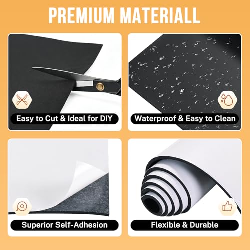 MYFULLY Neoprene Foam Sheet 12" x 59" x 1/4" Adhesive Backing Roll - size: 12 in x 59 in x 1/4 in