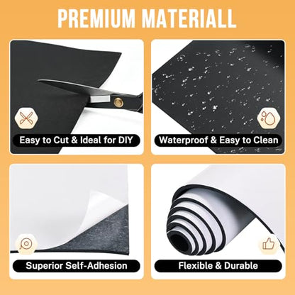 MYFULLY Neoprene Foam Sheet 12" x 59" x 1/4" Adhesive Backing Roll - size: 12 in x 59 in x 1/4 in