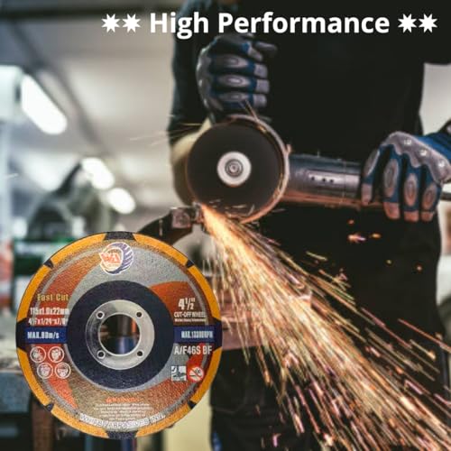 WA 30PACK - 4 1/2 inch x 0.045 in x 7/8'' Arbor, Fast Cut Series, Untra Thin Cutting Wheels for Metal & Stainless Steel Cut-Off Disc, Used On Angle Grinder Diameter, 115x1.0x22mm T41 Flat