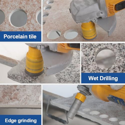 HIGHDRIL 10Pcs Diamond Drill Bits Kit with 5/8-11for Porcelain Tile Ceramic - size: Thread Set8