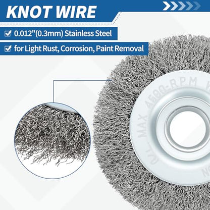 4.5" Wire Brush for Angle Grinder with 5/8"-11 Arbor
