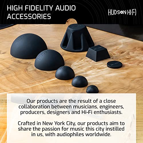 Hudson Hi-Fi 1.25" Platinum Silicone Hemisphere Bumper, Non-Skid Isolation Feet with Adhesive - 20 Duro - 8 Pack - size: 1.25" Hemisphere - 8 Pack
