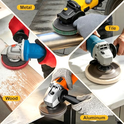 10Pcs 4.5'' Buffing Wheel & Compound Kit, Polishing Wheel for Angle Grinder