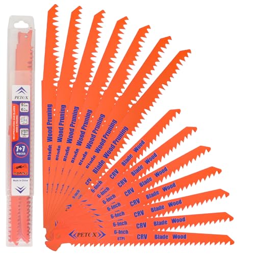 14-Piece Reciprocating Saw Blade Set, Wood Cutting Blades, CRV Materials - size: 14 Count (Pack of 1)