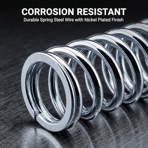 9731 Compression Spring ，Spring Steel Construction, Nickel-Plated Finish, 0.105 GA x 7/8 in. x 3 in. 2-Pack， 9731