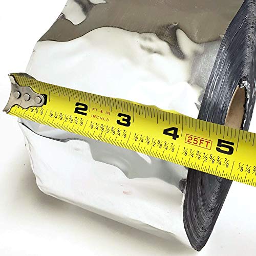 4" W x 50' L Aluminum Heavy Duty Foil Synthetic Polymer Adhesive Body Repair Tape Trailer Roof RV Truck (Manus Products)