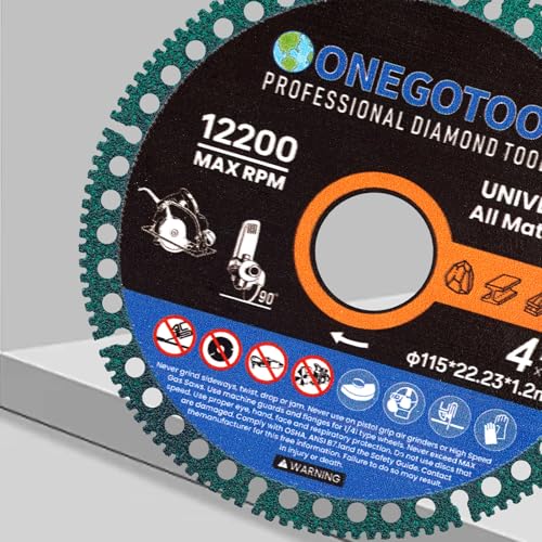 4-1/2 inch Indestructible Cutting Discs for Angle Grinder 7/8" Blades Cut Off Wheels Diamond Tool Metal rebar Porcelain Tile Granite Marble Smooth Cutter (3pcs) - size: 4-1/2"