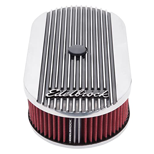 Edelbrock 4273 Elite Series Oval Air Cleaner for Single 4-Barrel Carburetor