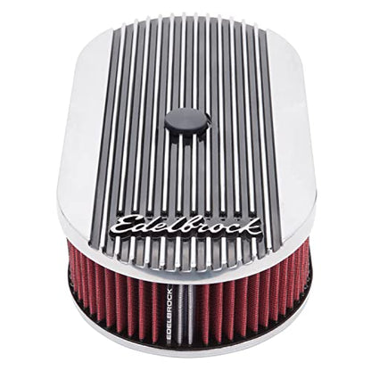 Edelbrock 4273 Elite Series Oval Air Cleaner for Single 4-Barrel Carburetor