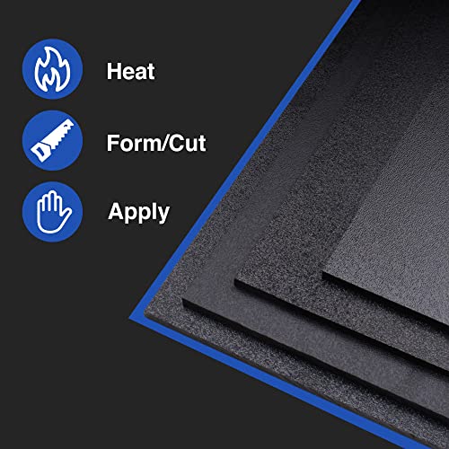 Duco ABS Plastic Sheet 1/8" (3mm) Thick 24" x 36" - 1 Pack of USA-Made Textured & Matte ABS Black Sheet - Heat Moldable Plastic Panel for Home Decor, Crafts, Robotics, DIY Projects and Industrial - size: 24" x 36"