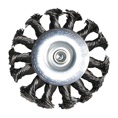 3PCS 3 Inch Knotted Wire Wheel Brushes Kit for Drill with 1/4-Inch Shank,Twist Brush Set Perfect for Rust Removal, Corrosion and Paint,Wire Wheels for Power-Operated Grinders (Pack of 2) - size: 3 inches (Pack of 2)