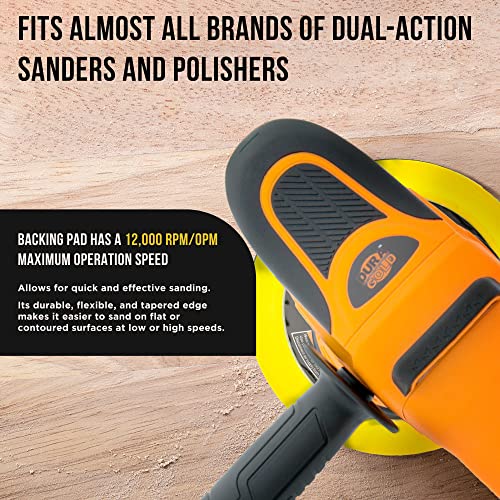 TCP Global 6" DA Polisher & Sander Pad - Hook & Loop Face
