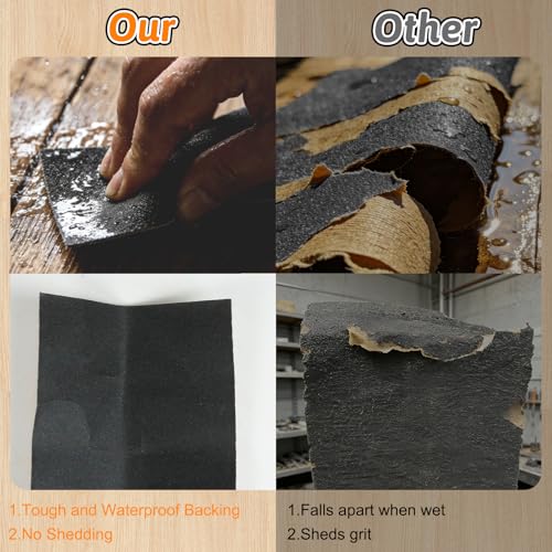 45 PCS Wet Dry Sandpaper 80-5000 Grit Sheets for Polishing & Finishing - color: 80-5000G, size: 9x3.6 Inch