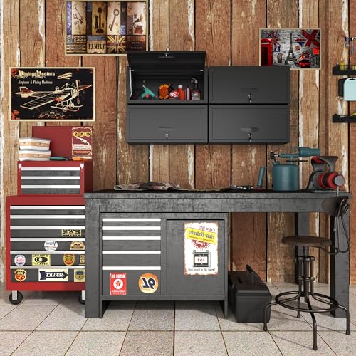 Metal Wall Mounted Cabinet with Up-flip Door,Black Steel Cabinets - color: Black, style: Up-flip door wall cabinet