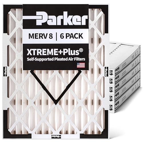 Parker 14x20x2 MERV 8 Xtreme Plus Pleated HVAC Air Filter. 6 Pack - style: 14 x 20 x 2
