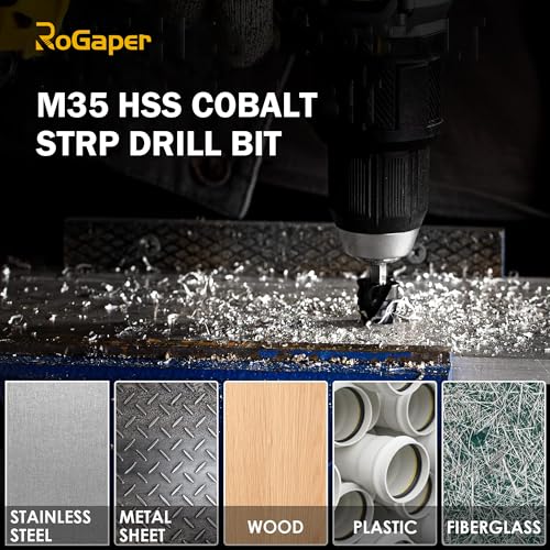 M35 Four Spiral Flute Cobalt Step Drill Bit, 3/16"-7/8" Wear-Resistant TiAlN Coated Four-Flute Step Bit, 1/4" Hex Shank Unibit Step Bit for Metal, Stainless Steel, Aluminum, Wood, Plastic - style: Four Flute-3/16-7/8