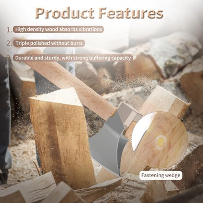 2 pcs Premium Oak Hammer Handle Replacement 35cm Long, Square - size: 2Pcs 35cm square head