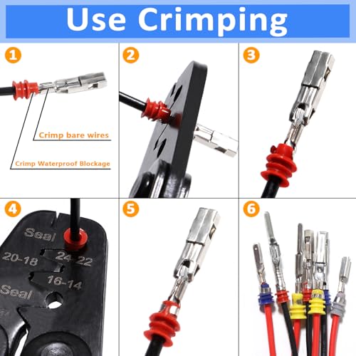 950Pcs Pin Connector Terminal Kit Crimping Tool Automotive Set