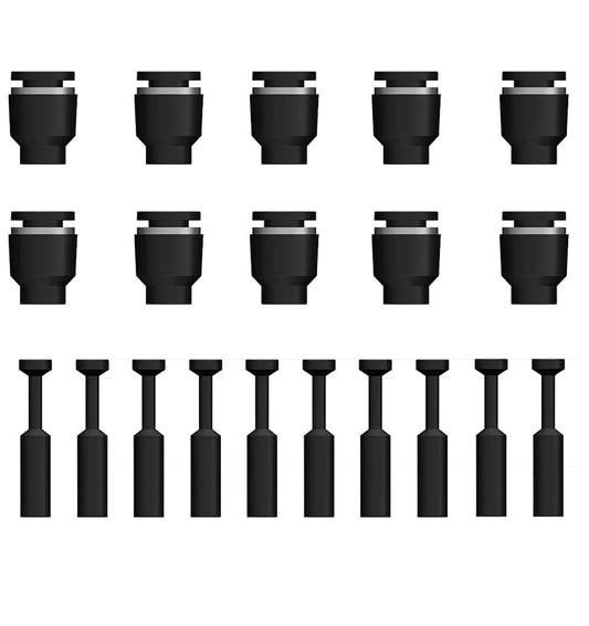 20 pcs 3/8 inch Pneumatic Cap Style Plug Fitting,Push-to-Connect Fitting Plug For 3/8 pneumatic tube and pneumatic fittings - style: 3/8 inch Pneumatic plug cap(20pcs)